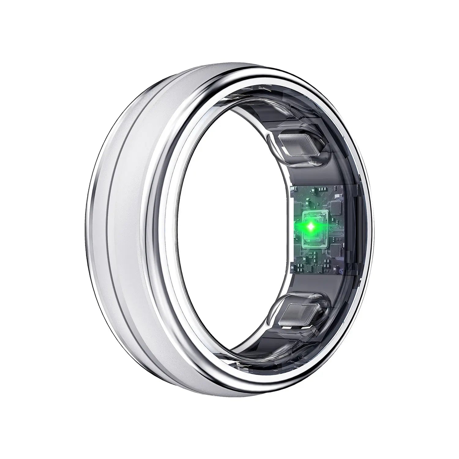 SeekZero Smart Ring Sliver - No App Subscription, with Sizing Kit, 7-10 Days Battery Life, Activity & Sleep Tracker, Stress & Heart Rate Monitor SeekZero